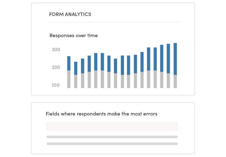 data dashboard for forms and services