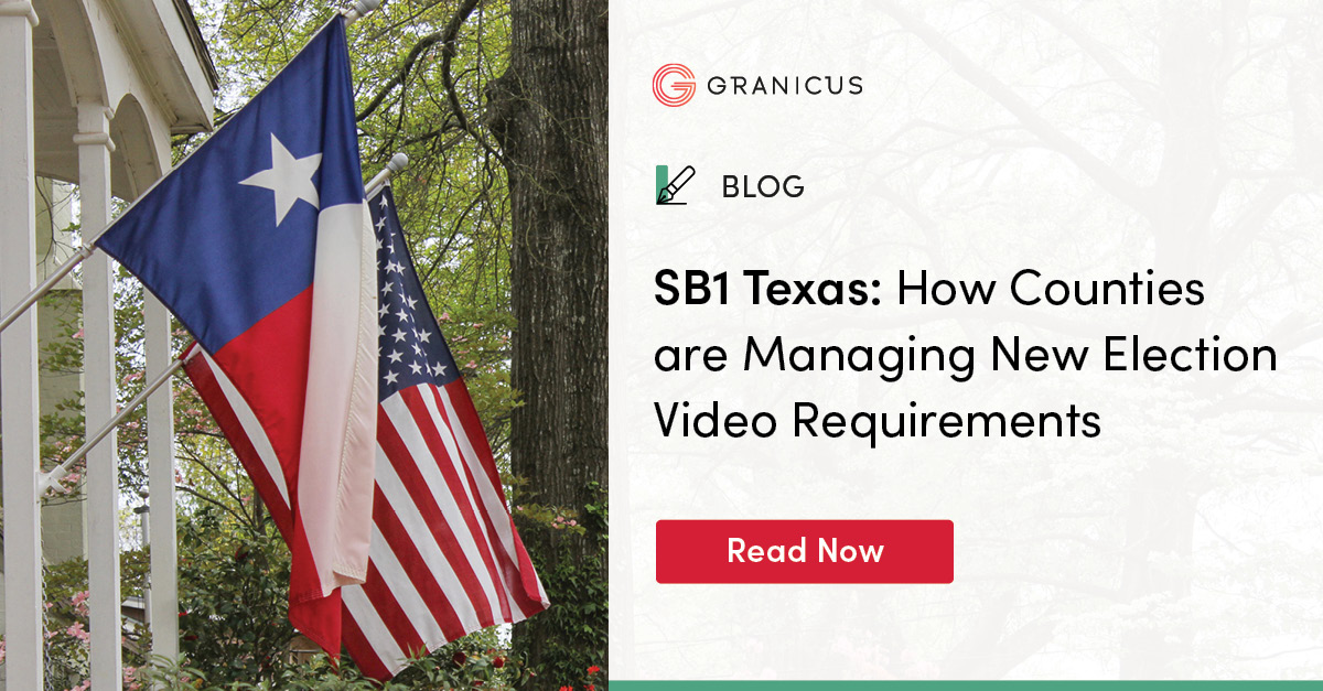 SB1 Texas New Election Video Requirements