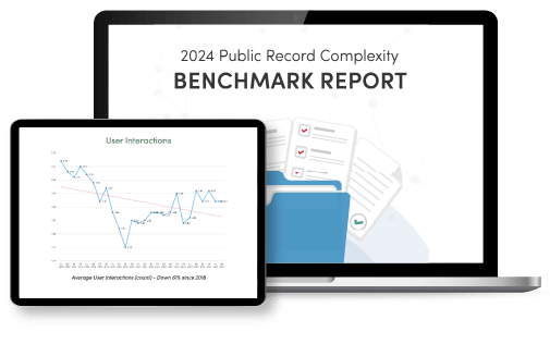 The 2024 Public Records Benchmark Report on a MacBook