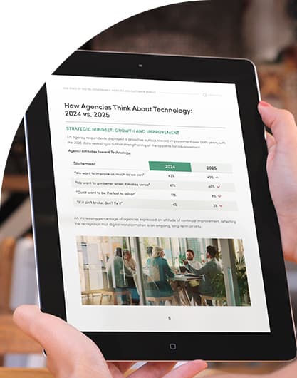 Tablet displaying a report titled 