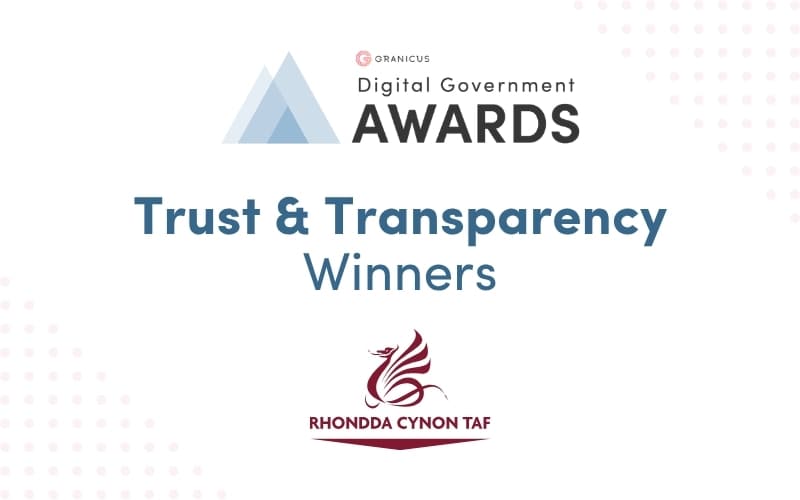 Granicus UK Digital Government Award winner, Rhondda Cynon Taf, for trust and transparency