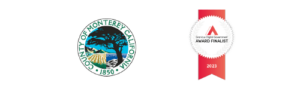 County of Monterey California logo and Granicus digital awards finalist badge