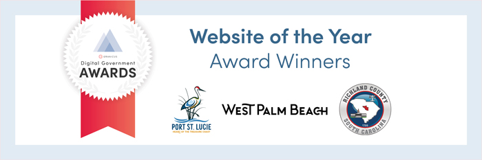 Websites that wow: Granicus Digital Government Award winners for “Website of the Year” Post Image