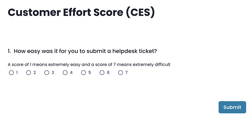 Customer Effort Score (CES)