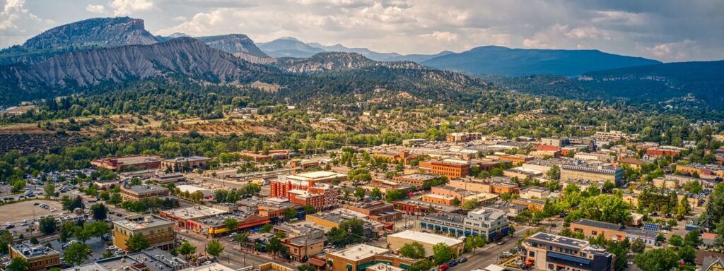 City of Durango Colorado aeiral photo