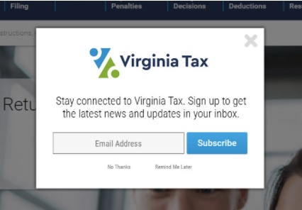 Virgina Tax overlay screenshot