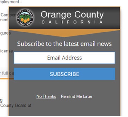 Orange County, CA Overlay Screenshot