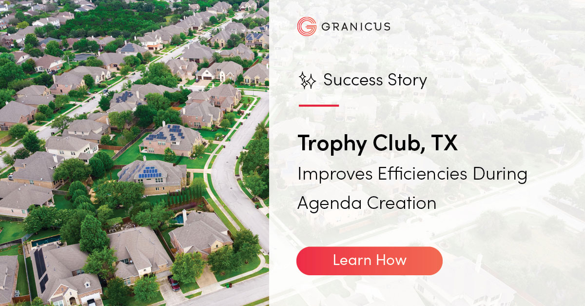 Trophy Club, TX Improves Efficiencies During the Agenda Creation