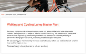 walking and cycling lane master plan intro
