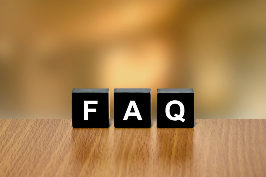 Your New Branding Questions Answered image FAQ or Frequently asked questions on black block