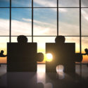 A Look Back, A Look Forward image Business teamwork - puzzle pieces