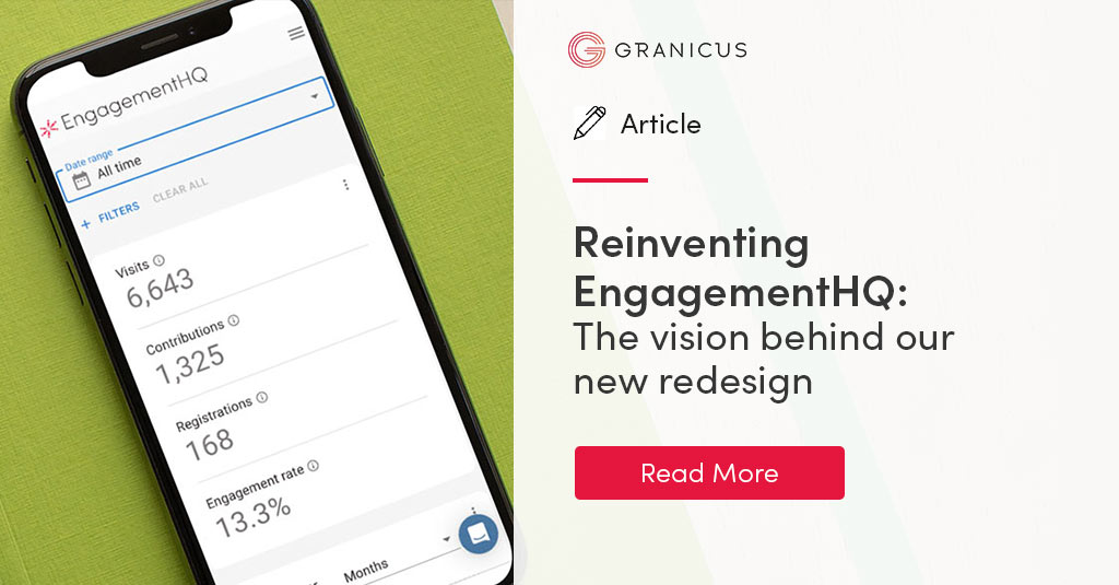 Reinventing EngagementHQ: The vision behind our new redesign