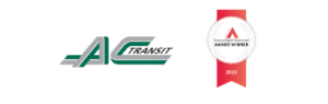 AC Transit logo and Granicus Digital Award Banner