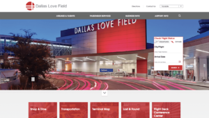 A screenshot of Dallas Love Field's Airport