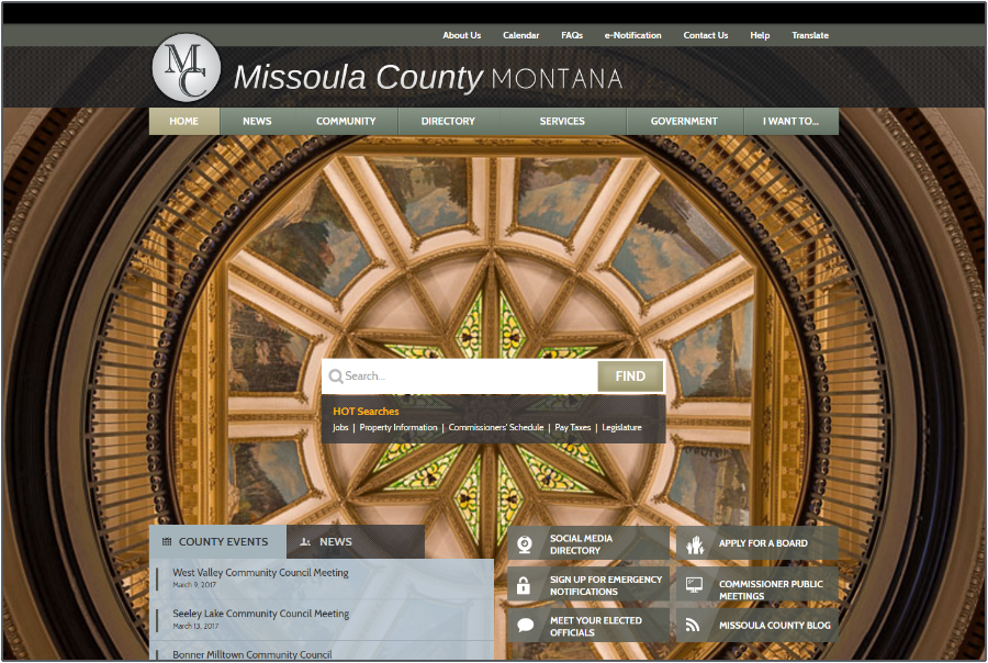 Missoula County homepage