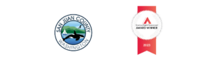 San Juan County logo and Granicus Digital Awards badge side by side