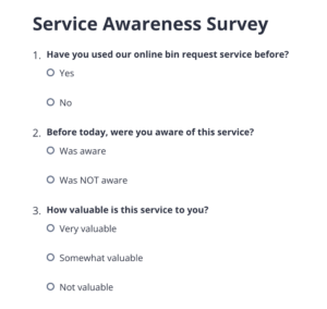 Service Awareness Survey
