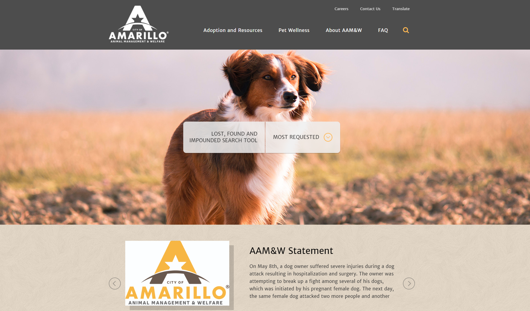 Amarillo, TX Animal Management & Welfare Page