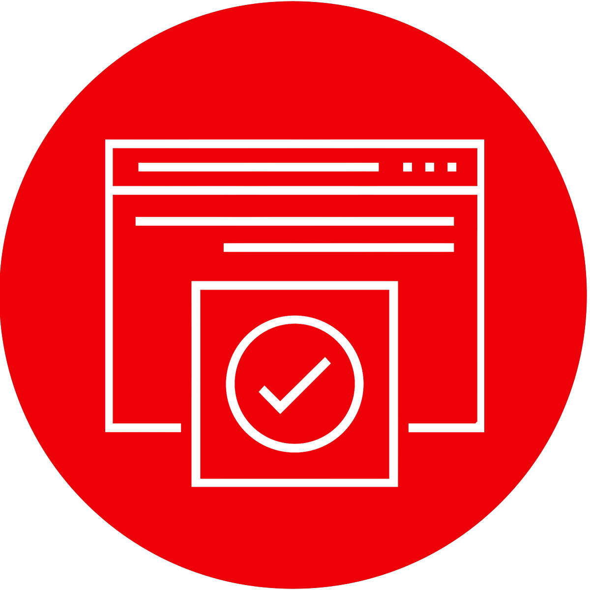 red approval process icon