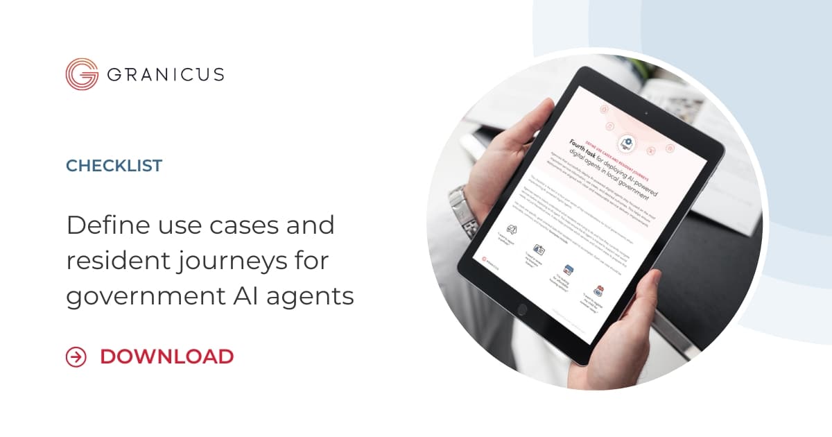 Define use cases and resident journeys for government AI agents | Granicus