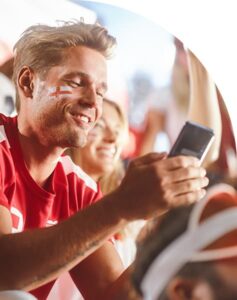 Man in the crowd at the World Cup
