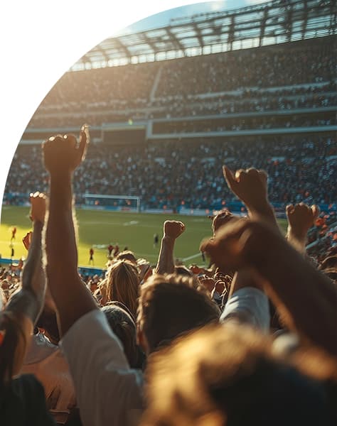 People cheering at the 2026 FIFA World Cup