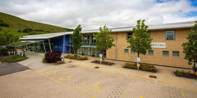 An exterior view of the Tai Calon Community Housing office building.
